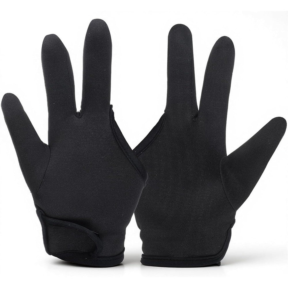 Vhermosa heat resistant hair styling gloves front view showing three finger design for curling iron protection