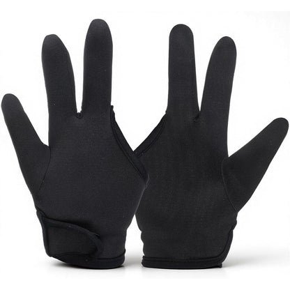 Vhermosa heat resistant hair styling gloves front view showing three finger design for curling iron protection