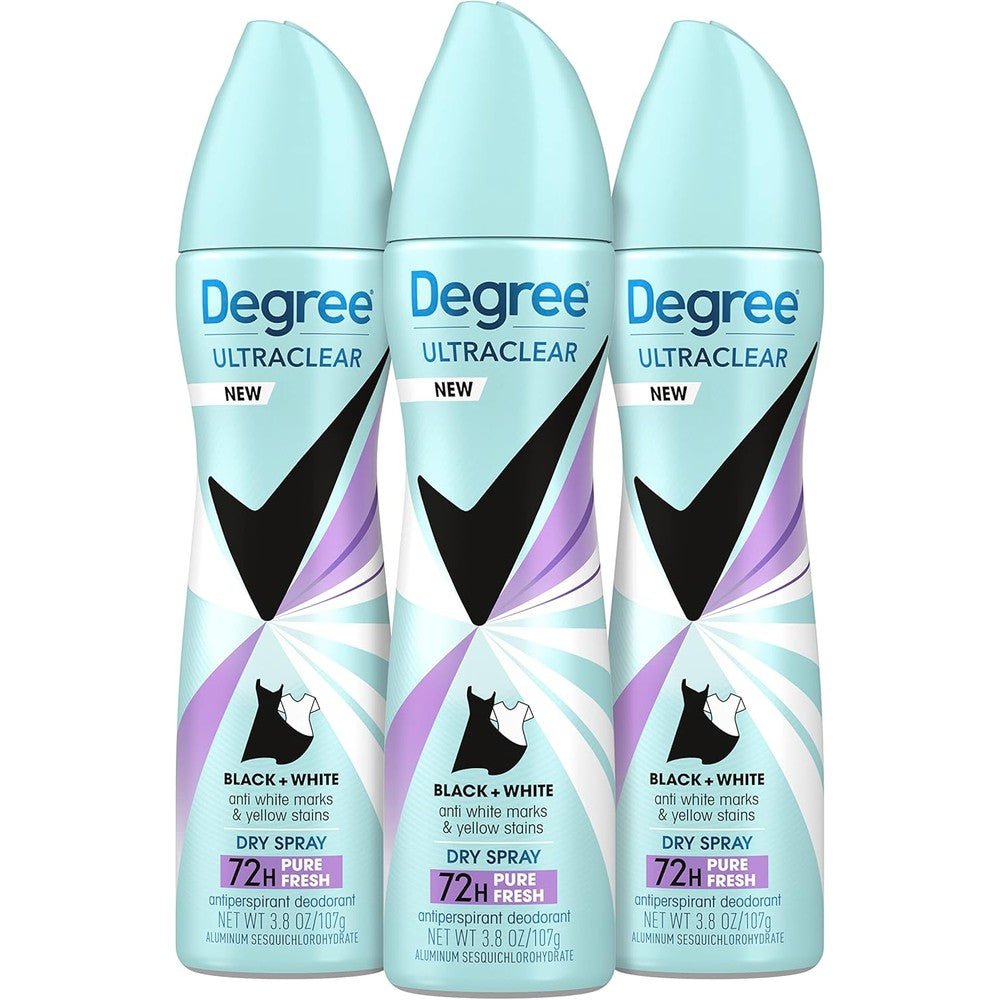 Degree women ultra clear pure fresh dry spray front view