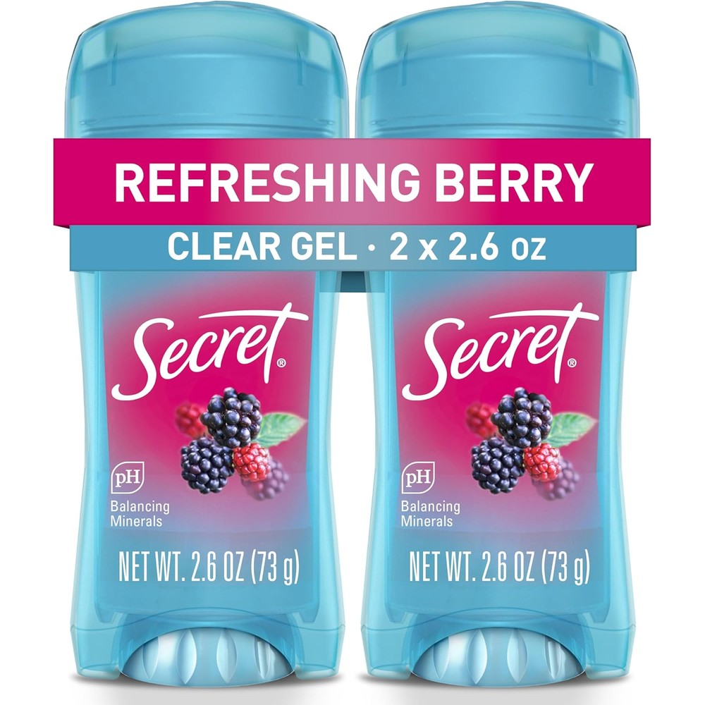 Secret Fresh clear gel antiperspirant deodorant front view packaging