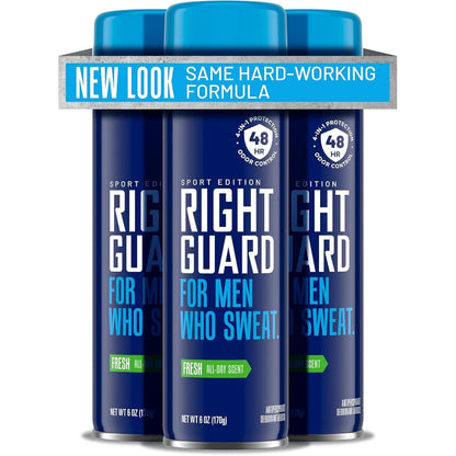 Right Guard Sport Fresh Scent Antiperspirant and Deodorant Spray front pack view for men
