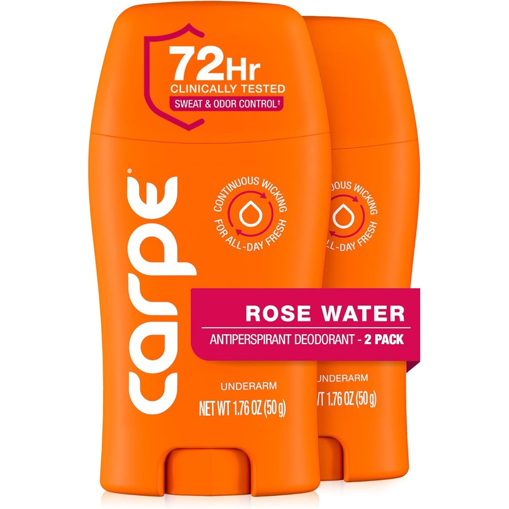Presslug Carpe underarm antiperspirant rose water front view bottle