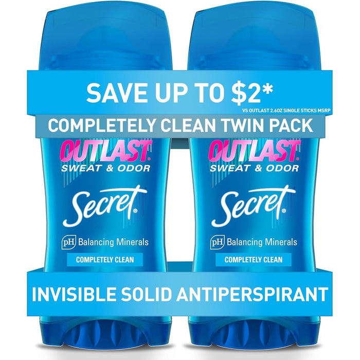 Secret Outlast Antiperspirant Deodorant front view packaging