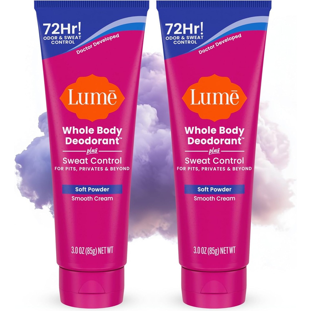 Lume whole body deodorant front view tube packaging