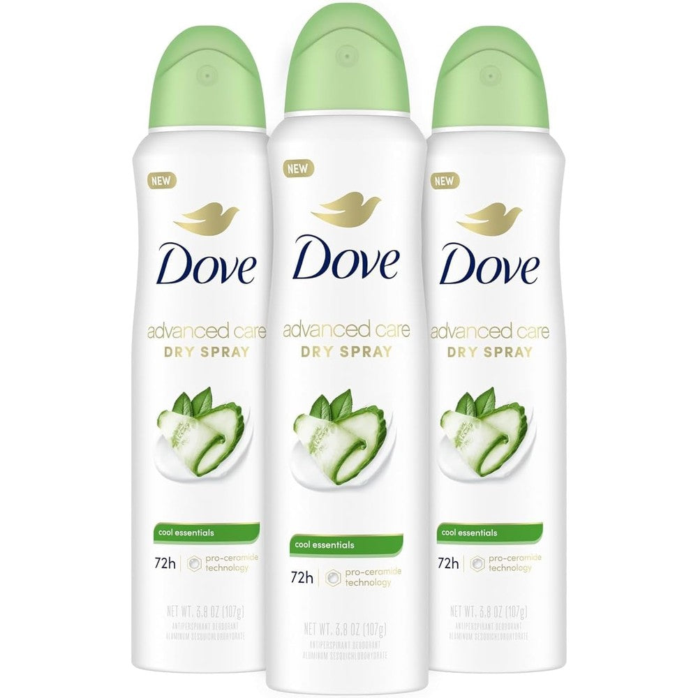 Dove advanced care antiperspirant dry spray cool essentials front view