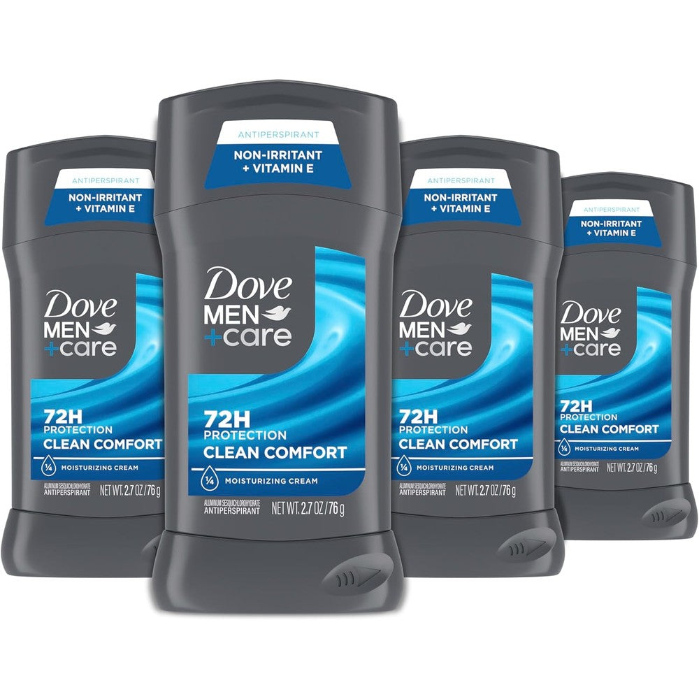Dove Men+Care Clean Comfort Antiperspirant Deodorant Stick front view