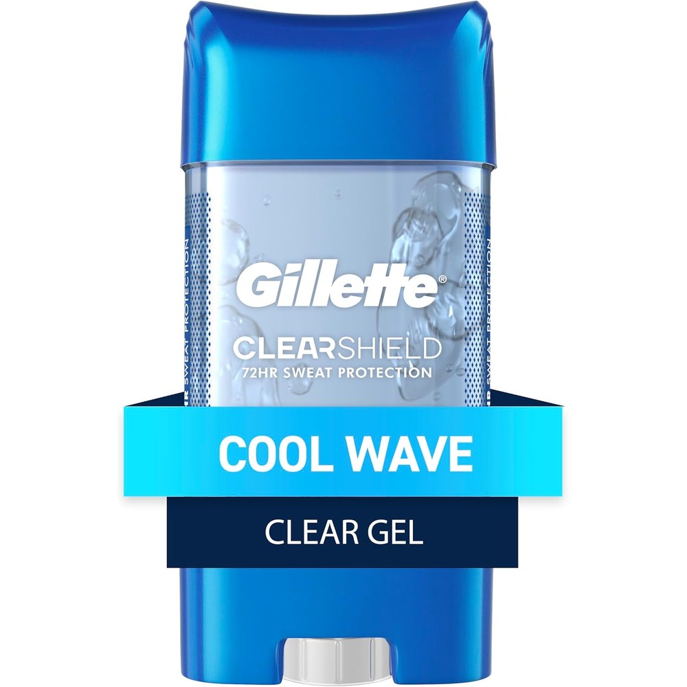 Gillette clear gel cool wave antiperspirant front view commercial