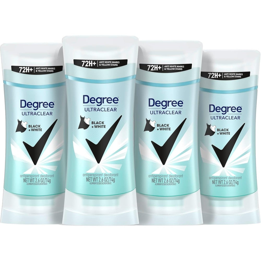 Degree women ultra clear black white antiperspirant deodorant stick front view