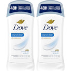 Dove invisible solid antiperspirant deodorant stick 2 count front view showing original clean packaging