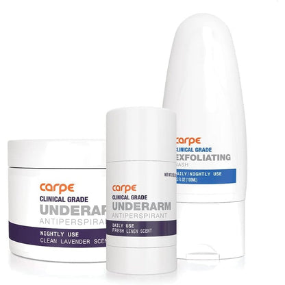 Carpe Clinical Grade Underarm Regimen 3-step kit front view