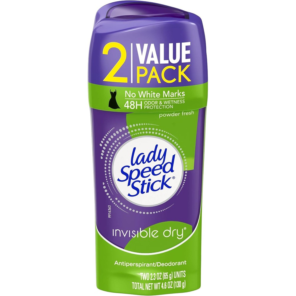 Lady Speed Stick invisible dry antiperspirant front view showing brand packaging
