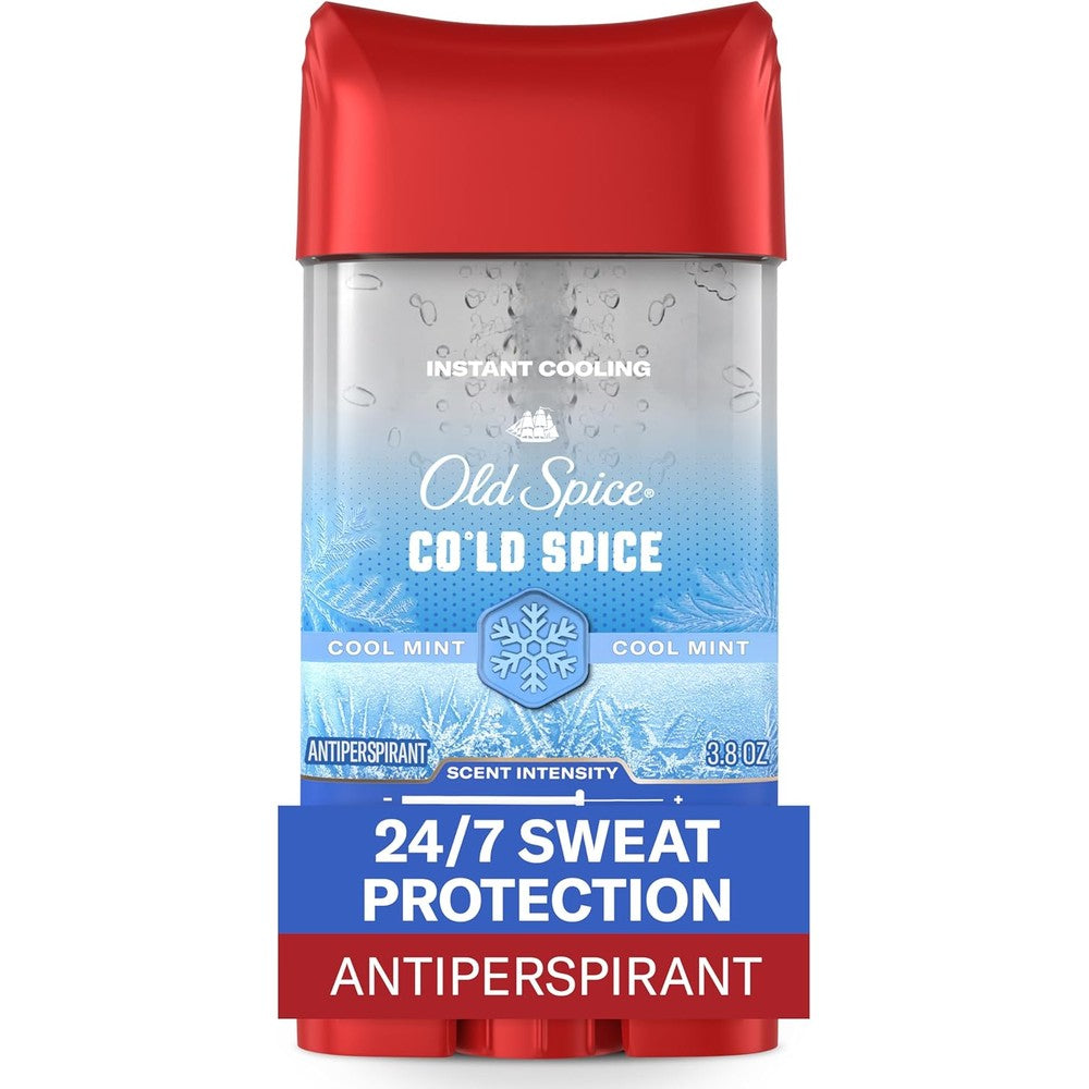 Old Spice Cold Spice Clear Gel Antiperspirant front view bottle