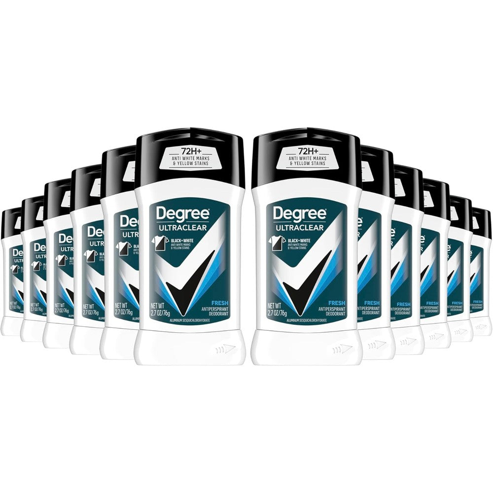 Degree Men UltraClear Black And White Fresh front view stick packaging