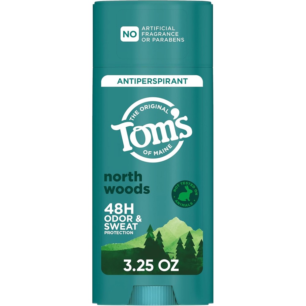 Tom's of Maine North Woods Antiperspirant front view stick packaging