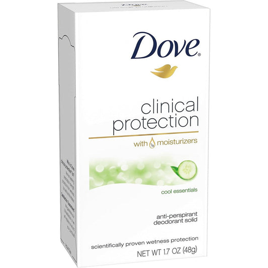 Dove Clinical Protection Antiperspirant Cool Essentials front view stick