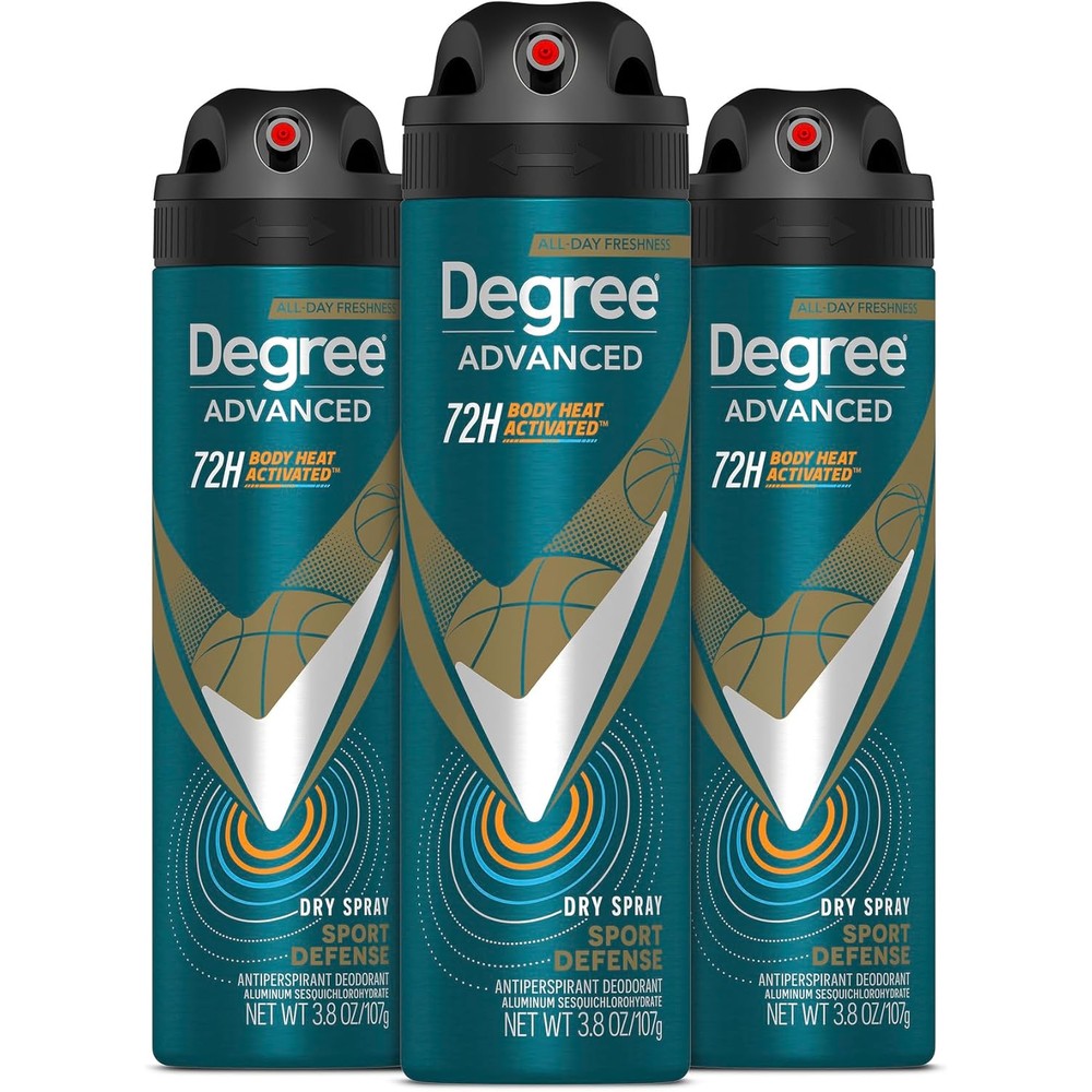 Degree Men Sport Defense Dry Spray Antiperspirant front view container