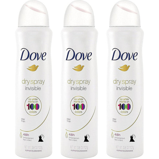 Dove Antiperspirant Dry Spray Invisible Clear Finish front view