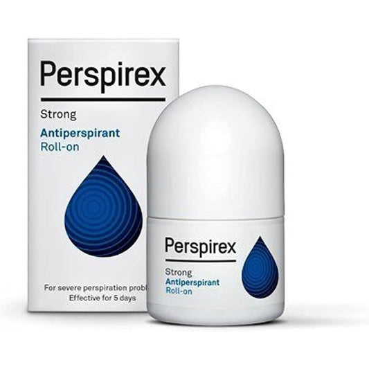 Perspirex Strong Antiperspirant Roll On front view clinical sweat protection formula