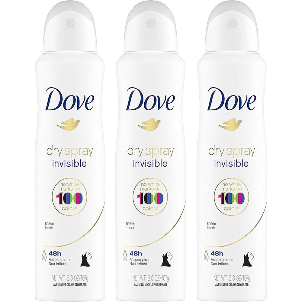 Dove dry spray antiperspirant sheer fresh front view