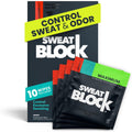 SweatBlock clinical strength antiperspirant wipes front view box packaging