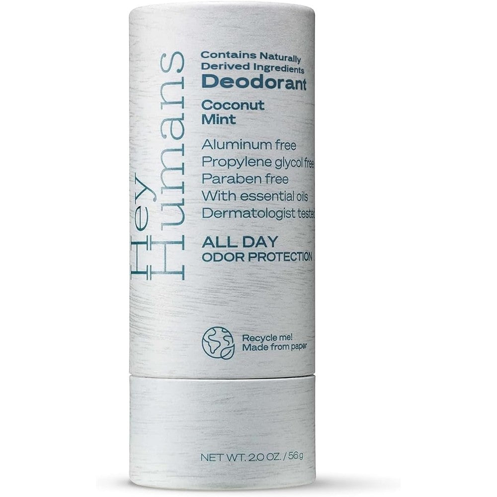 Hey Humans Natural Deodorant Coconut Mint packaging front view