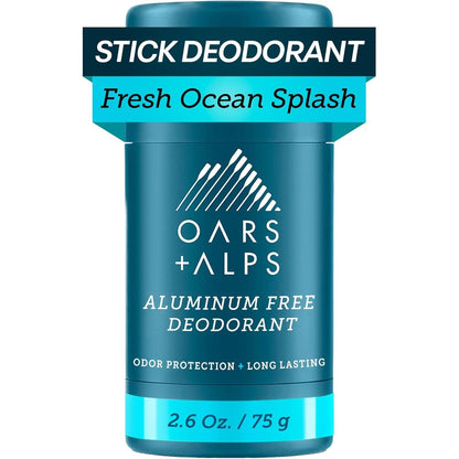 Oars + Alps Aluminum Free Deodorant Fresh Ocean Splash front packaging view