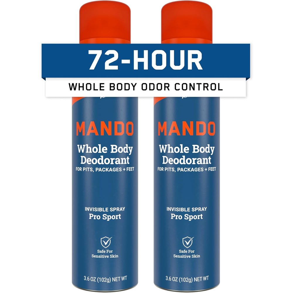 Mando Whole Body Deodorant For Men Pro Sport Spray front view