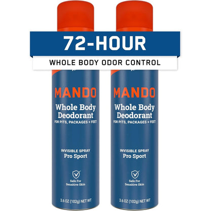 Mando Whole Body Deodorant For Men Pro Sport Spray front view