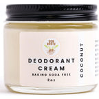 Eco Roots natural deodorant cream front view in glass jar