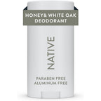Native aluminum free deodorant honey and white oak front view