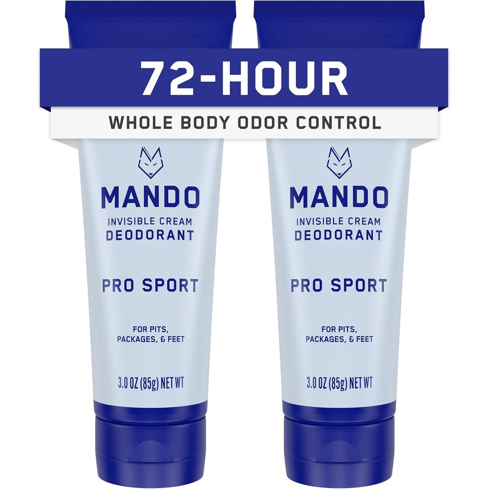 Mando Pro Sport whole body deodorant cream front view packaging