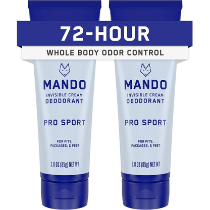 Mando Whole Body Deodorant For Men Pro Sport Invisible Cream front view