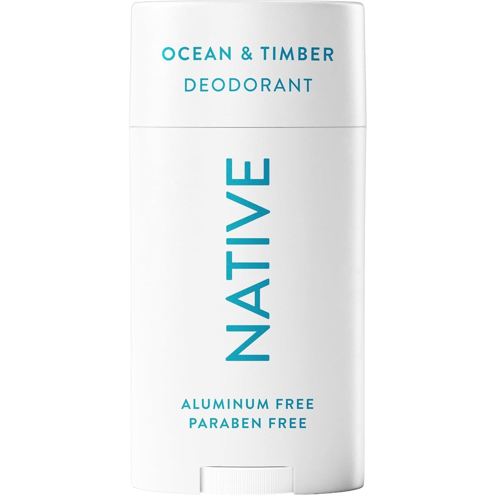 Native Ocean and Timber deodorant front view natural freshness