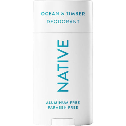 Native Ocean and Timber deodorant front view stick