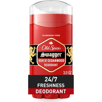 Old Spice Swagger Scent Aluminum Free Deodorant front view showing imported packaging stick.