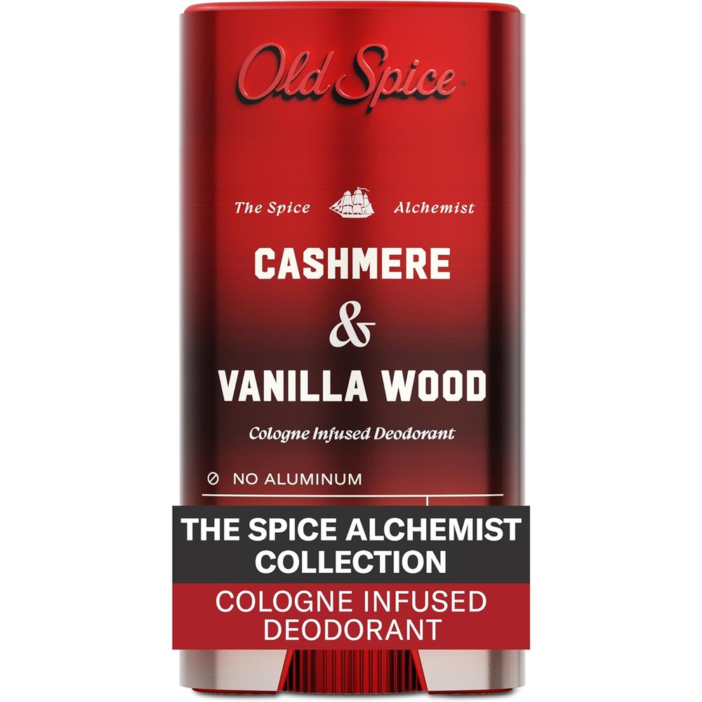 Old Spice Cashmere And Vanilla Wood Deodorant front view container