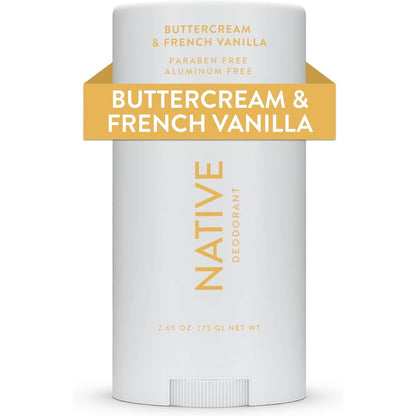 Native Aluminum Free Deodorant Buttercream and French Vanilla front view