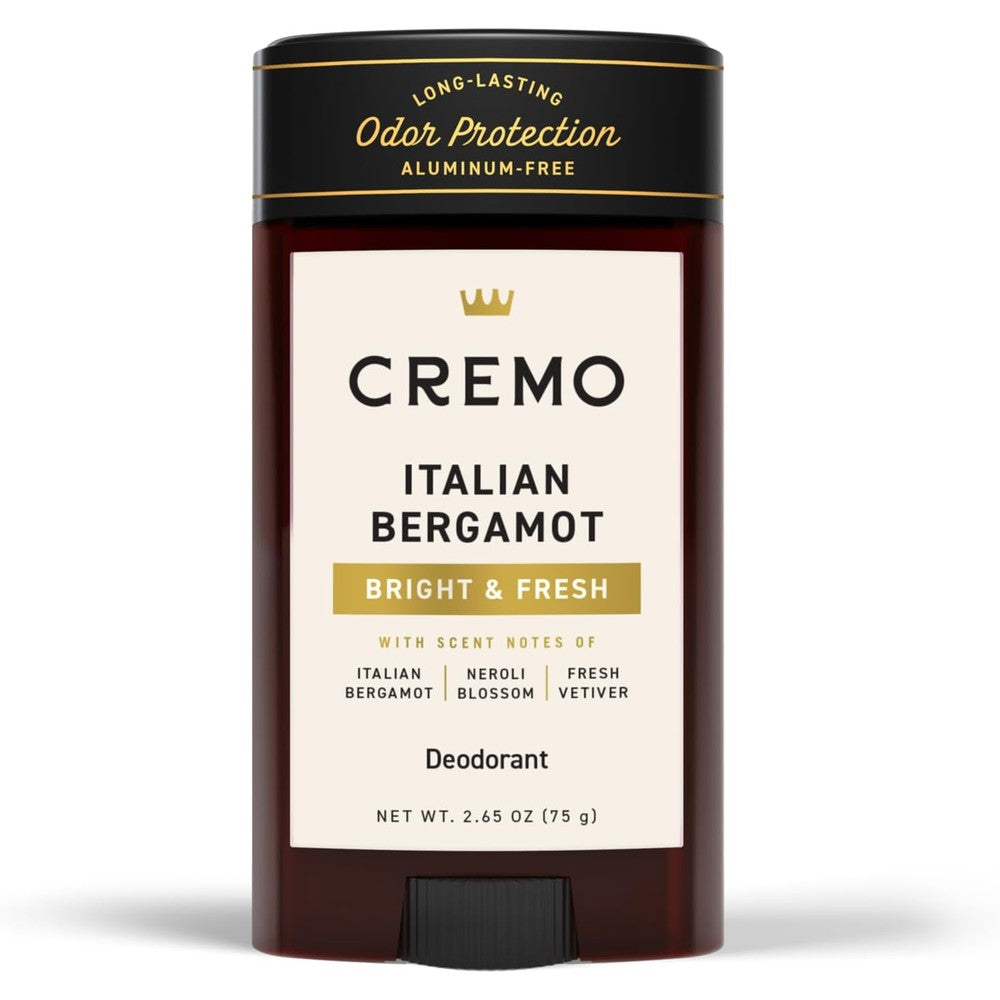 Cremo Italian Bergamot deodorant stick front view product package
