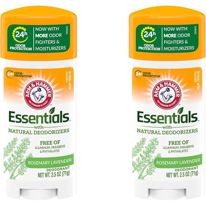 Arm & Hammer Essentials natural deodorant rosemary lavender aluminum free 2 pack