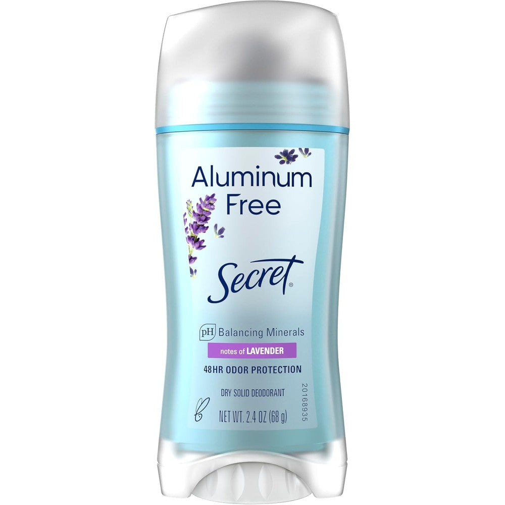 Secret Aluminum Free Deodorant for Women Lavender front view stick for daily personal care