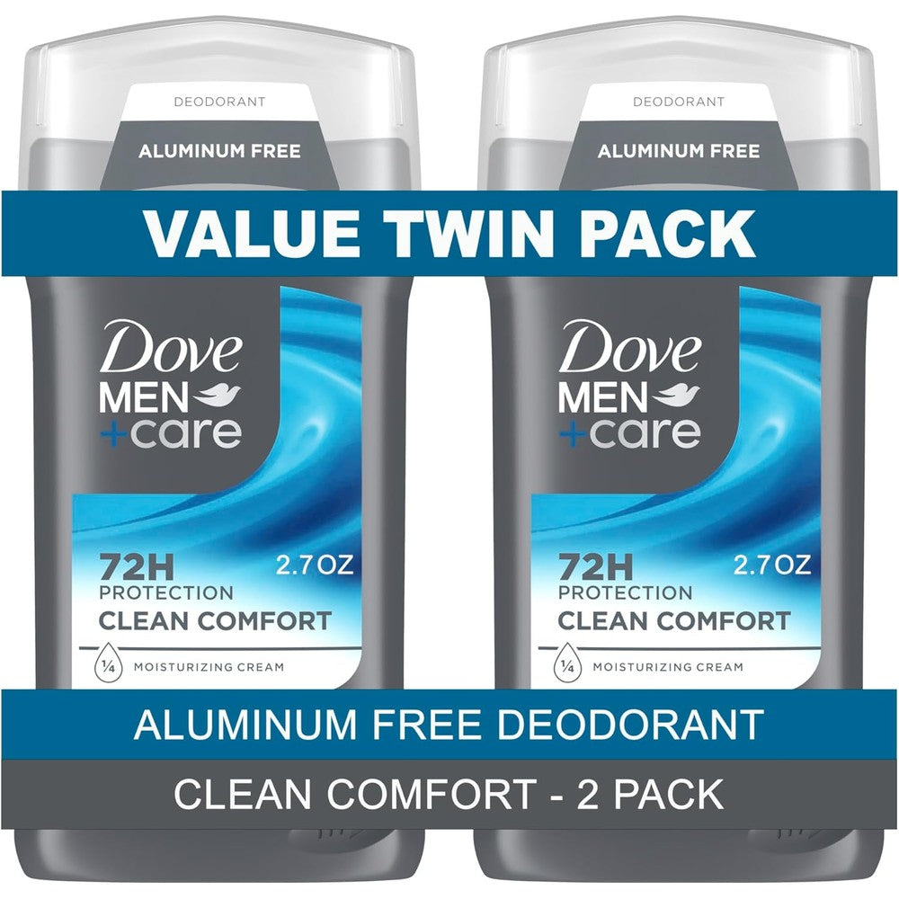 Dove Men+Care aluminum free deodorant stick front view product packaging