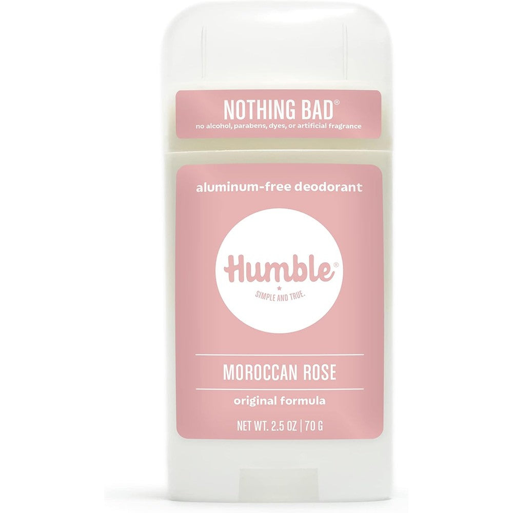 Humble Brands Original Formula Aluminum Free Deodorant Moroccan Rose front view