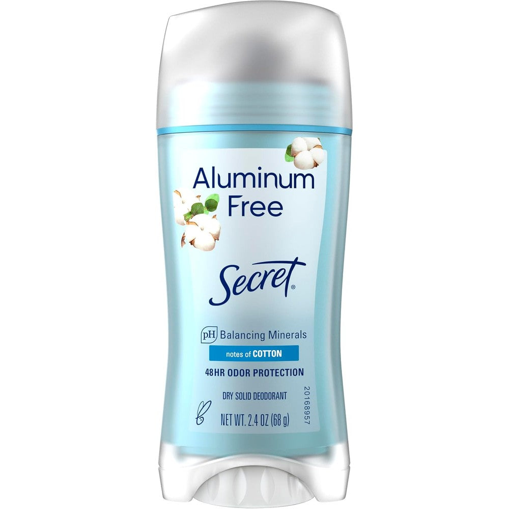 Secret Aluminum Free Deodorant Cotton Scent front view for women