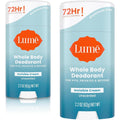Lume Whole Body Deodorant Invisible Cream Stick front view showing unscented packaging