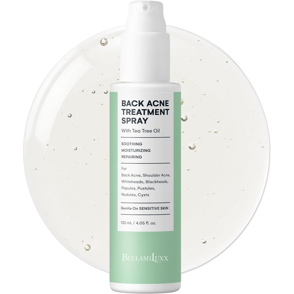 BellamiLuxx 2% Salicylic Acid body spray for clearing back acne and clogged pores