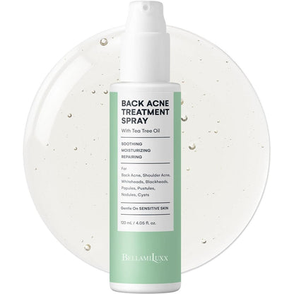 BellamiLuxx 2% Salicylic Acid body spray for clearing back acne and clogged pores