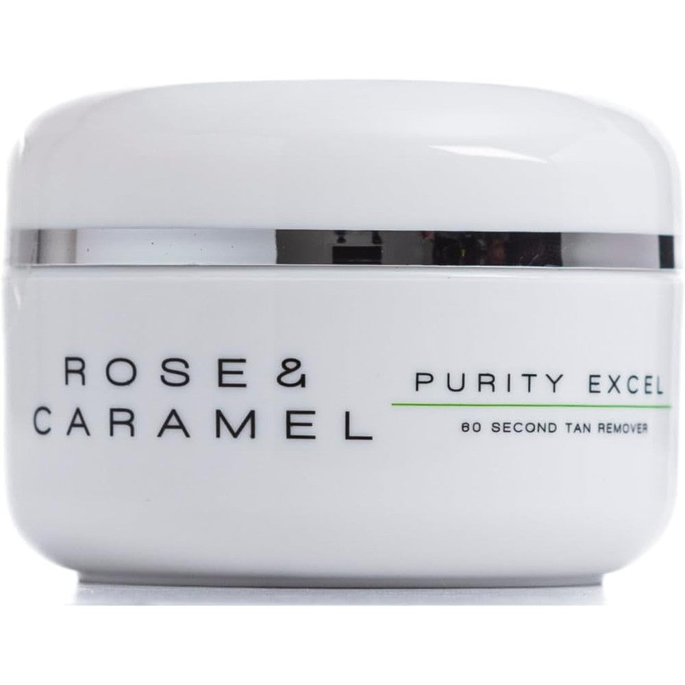 Rose & Caramel Purity Excel 60 Second Self Tan Removing Scrub front view bottle