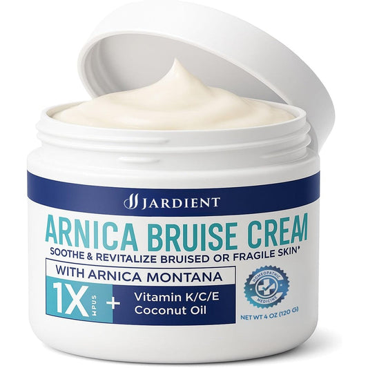 Jardient Arnica Bruise Cream Extra Strength front view bottle for targeted swelling relief