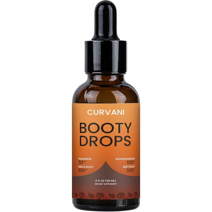 Curvani Booty Drops Lifting Serum 2 Ounce bottle front view dietary supplement