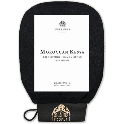 Atlantis People Moroccan Exfoliating Glove front view premium kessa mitt for body scrubbing
